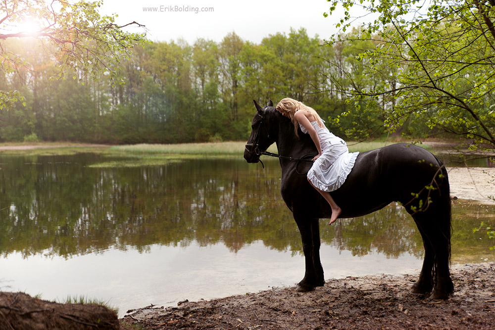 romantische fotoshoot met paard